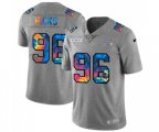 Chicago Bears #96 Akiem Hicks Multi-Color 2020 NFL Crucial Catch NFL Jersey Greyheather