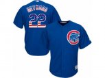 Chicago Cubs #22 Jason Heyward Authentic Royal Blue USA Flag Fashion MLB Jersey