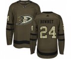 Anaheim Ducks #24 Carter Rowney Authentic Green Salute to Service Hockey Jersey