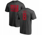 New York Giants #8 Daniel Jones Ash One Color T-Shirt