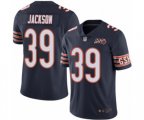 Chicago Bears #39 Eddie Jackson Navy Blue Team Color 100th Season Limited Football Jersey