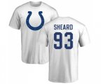 Indianapolis Colts #93 Jabaal Sheard White Name & Number Logo T-Shirt