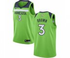 Minnesota Timberwolves #3 Anthony Brown Authentic Green Basketball Jersey Statement Edition