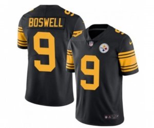 Pittsburgh Steelers #9 Chris Boswell Black Vapor Color Rush Stitched Jersey