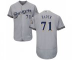 Milwaukee Brewers #71 Josh Hader Grey Road Flex Base Authentic Collection Baseball Jersey