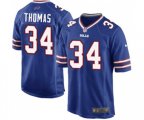 Buffalo Bills #34 Thurman Thomas Game Royal Blue Team Color Football Jersey