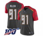 Tampa Bay Buccaneers #91 Beau Allen Limited Gray Inverted Legend 100th Season Football Jersey