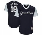 New York Yankees #18 Didi Gregorius Sir Didi Authentic Navy Blue 2017 Players Weekend MLB Jersey