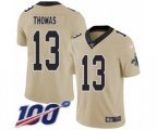 New Orleans Saints #13 Michael Thomas Limited Gold Inverted Legend 100th Season Football Jersey