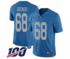 Detroit Lions #68 Taylor Decker Blue Alternate Vapor Untouchable Limited Player 100th Season Football Jersey