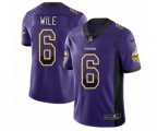 Minnesota Vikings #6 Matt Wile Limited Purple Rush Drift Fashion NFL Jersey