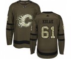 Calgary Flames #61 Brett Kulak Authentic Green Salute to Service Hockey Jersey