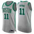 Boston Celtics #11 Kyrie Irving Authentic Gray NBA Jersey - City Edition