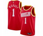 Houston Rockets #1 Tracy McGrady Swingman Red Hardwood Classics Finished Basketball Jersey