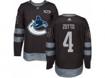 Vancouver Canucks #4 Michael Del Zotto Black 1917-2017 100th Anniversary Stitched NHL Jersey