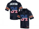 2016 US Flag Fashion Men's Under Armour Bo Jackson #34 Auburn Tigers College Football Throwback Jersey - Navy Blue
