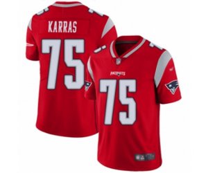 New England Patriots #75 Ted Karras Limited Red Inverted Legend Football Jersey
