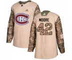 Montreal Canadiens #42 Dominic Moore Authentic Camo Veterans Day Practice NHL Jersey