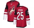 Arizona Coyotes #25 Thomas Steen Authentic Burgundy Red Home Hockey Jersey