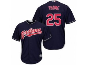 Cleveland Indians #25 Jim Thome Authentic Navy Blue Alternate 1 Cool Base MLB Jersey