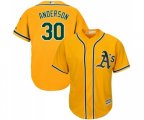 Oakland Athletics #30 Brett Anderson Replica Gold Alternate 2 Cool Base Baseball Jersey