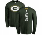 Green Bay Packers #4 Brett Favre Green Backer Long Sleeve T-Shirt