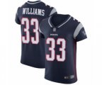 New England Patriots #33 Joejuan Williams Navy Blue Team Color Vapor Untouchable Elite Player Football Jersey
