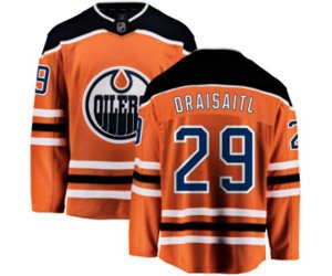 Edmonton Oilers #29 Leon Draisaitl Fanatics Branded Orange Home Breakaway NHL Jersey