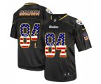 Pittsburgh Steelers #84 Antonio Brown Elite Black USA Flag Fashion Football Jersey