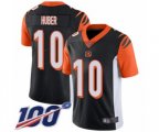 Cincinnati Bengals #10 Kevin Huber Black Team Color Vapor Untouchable Limited Player 100th Season Football Jersey