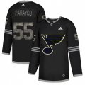 St. Louis Blues #55 Colton Parayko Black Authentic Classic Stitched NHL Jersey