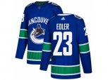 Vancouver Canucks #23 Alexander Edler Blue Home Authentic Stitched NHL Jersey