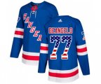 Adidas New York Rangers #77 Anthony DeAngelo Authentic Royal Blue USA Flag Fashion NHL Jersey