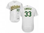 Oakland Athletics #33 Jose Canseco White Flexbase Authentic Collection MLB Jersey