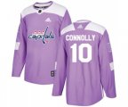Washington Capitals #10 Brett Connolly Authentic Purple Fights Cancer Practice NHL Jersey