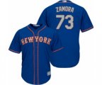 New York Mets Daniel Zamora Replica Royal Blue Alternate Road Cool Base Baseball Player Jersey