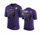 Baltimore Ravens #29 Earl Thomas III Purple Team 25th Season Golden Limited Football Jersey