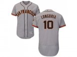 San Francisco Giants #10 Evan Longoria Grey Flexbase Authentic Collection Road Stitched MLB Jersey