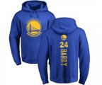 Golden State Warriors #24 Rick Barry Royal Blue Backer Pullover Hoodie