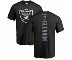 Oakland Raiders #7 Mike Glennon Black Backer T-Shirt