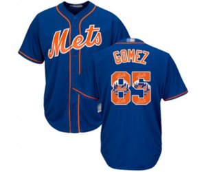 New York Mets #85 Carlos Gomez Authentic Royal Blue Team Logo Fashion Cool Base Baseball Jersey