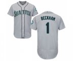 Seattle Mariners #1 Tim Beckham Grey Road Flex Base Authentic Collection Baseball Jersey