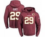 Washington Redskins #29 Derrius Guice Burgundy Red Name & Number Pullover Hoodie