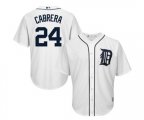 Detroit Tigers #24 Miguel Cabrera Majestic White Cool Base Player Jersey