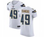 Los Angeles Chargers #49 Drue Tranquill White Vapor Untouchable Elite Player Football Jersey