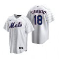 ike New York Mets #18 Darryl Strawberry White 2020 Home Stitched Baseball Jersey