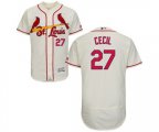 St. Louis Cardinals #27 Brett Cecil Cream Flexbase Authentic Collection Baseball Jersey
