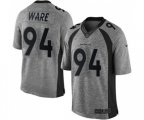 Denver Broncos #94 DeMarcus Ware Limited Gray Gridiron Football Jersey