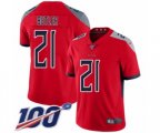 Tennessee Titans #21 Malcolm Butler Limited Red Inverted Legend 100th Season Football Jersey