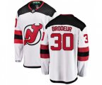 New Jersey Devils #30 Martin Brodeur Fanatics Branded White Away Breakaway Hockey Jersey